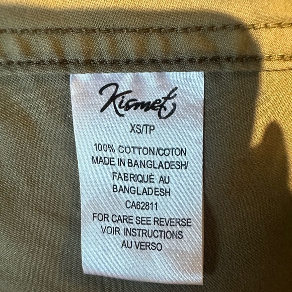 Kismet camo army green floral button zipper front hood drawstring coat jacket - Picture 11 of 12